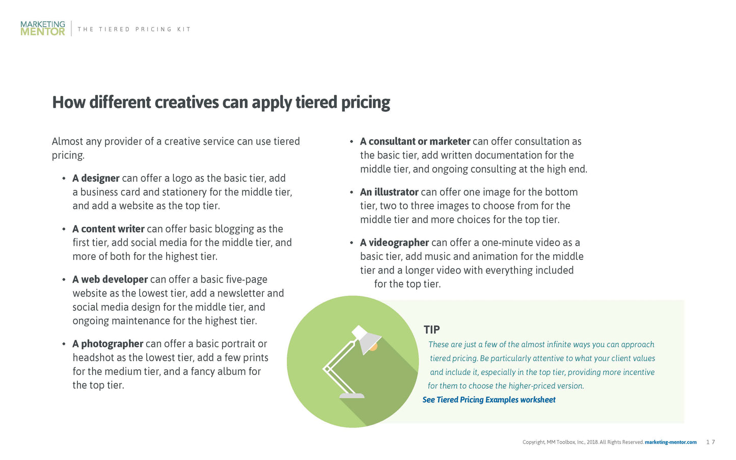 The Tiered Pricing Kit: How to Earn More on Every Project